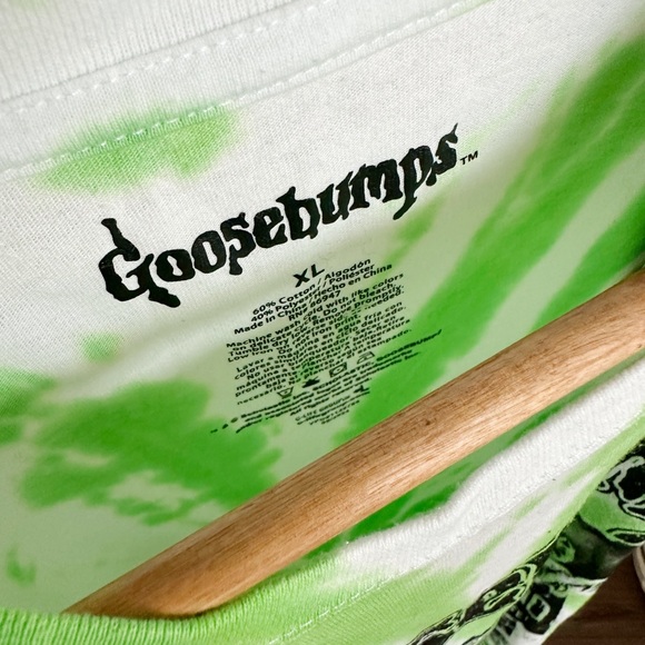 NEW Goosebumps Welcome to Horror Land Green Tie Dye Tee - Picture 3 of 6